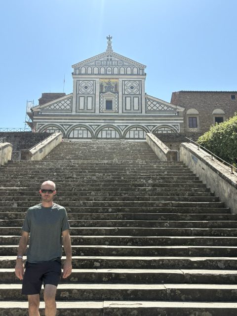 San Miniato al Monte facade and steps