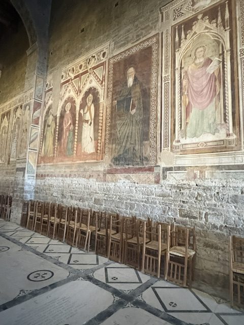 Frescoed church wall