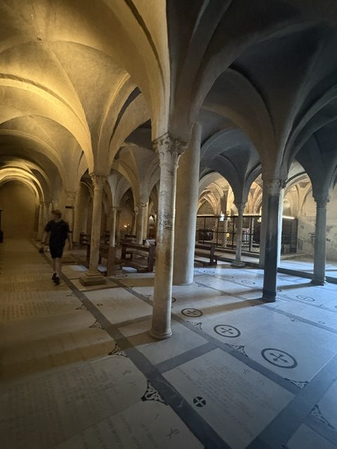 Crypt with columns