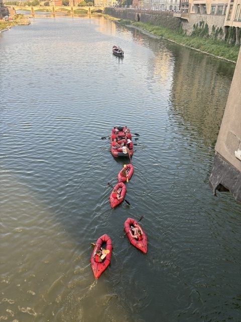 Kayaks on the Arno