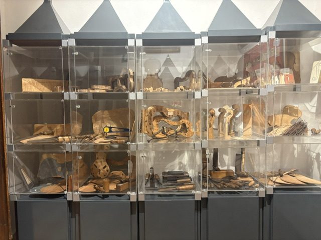 Display cases of instrument parts