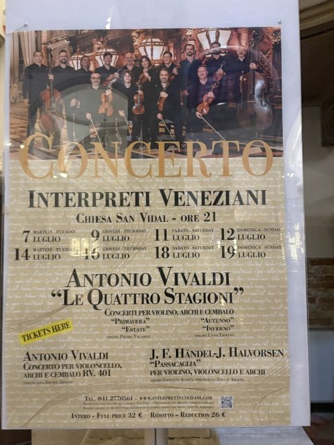 Concert poster for Vivaldi