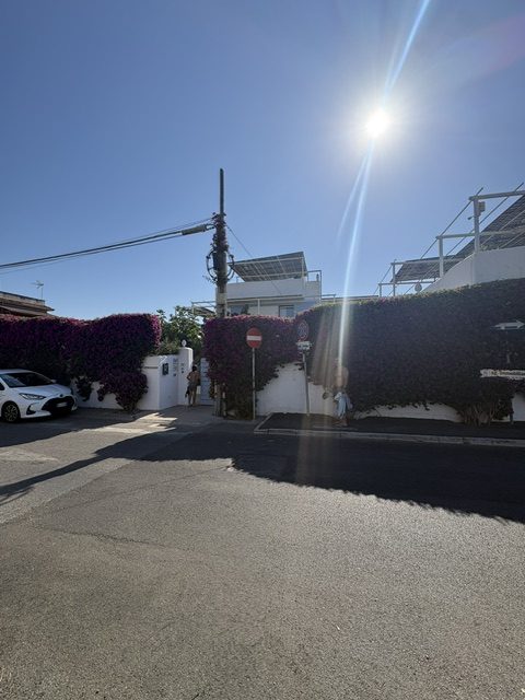 Sunlit street near the beach