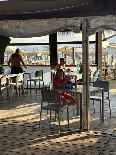 Beach bar deck